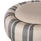 Fabulaxe Modern Striped Round Fabric Ottoman with Inner Storage , White and Blue QI004321 - alternate 2